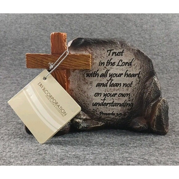DWK Proverbs 3:5-6 Trust In The Lord Scripture Decorative Sign Plaque Religious - Picture 1 of 11